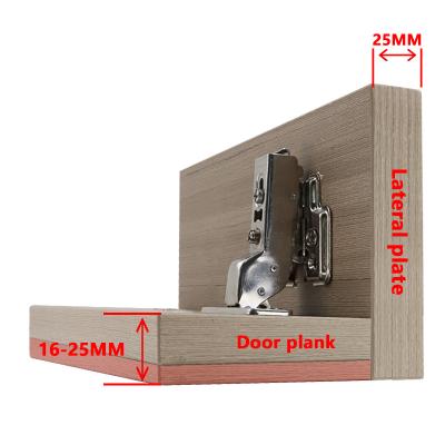 China Modern High Quality Stainless Steel Furniture Hinge Durable 1.2mm Stainless Steel Hinge | Suitable for 25mm side panel, 16-25mm door for sale