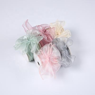 China High tenacity custom wholesale fashion fishtail ribbon prickly shiny organza ribbon for sale