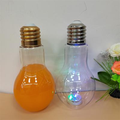 China Beverage LED Bulbs Drinking Bottle With Bulbs Design For Juice Cocktail Beer Coffee Mug 400mL Bulbs Cup for sale