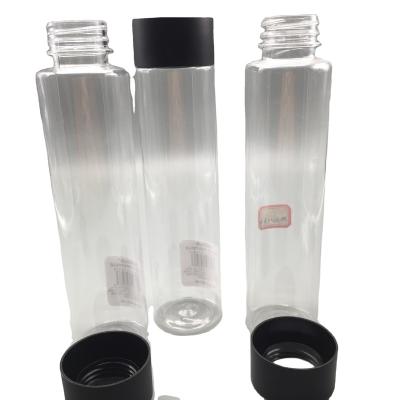 China Wholesale 250ml 380ml 1000ml Cylindrical PET Plastic Bottle Juice Bottles Beverage Juice Packaging Bottles for sale