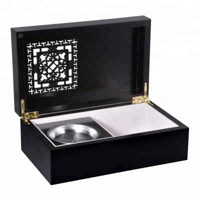 China OEM Luxury Handmade Packaging Arabic Wooden Perfume Storage Box With Censer for sale