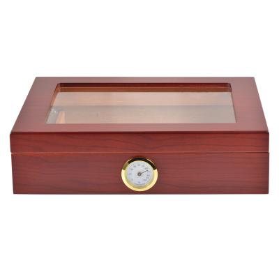 China To store/protect cigar/as a gift/for sale display glass top humidor for sale wood cedar cigar humidor cigar cooler for sale