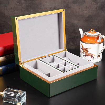 China Custom Two-Layer Jewelry Storage Wooden Jewelry Organizer Packing Box For Bracelet for sale