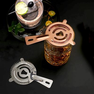 China Bartenders And Mixologists Professional Bar Tools Eco Friendly Cocktail Strainer Stainless Steel Strainer for sale