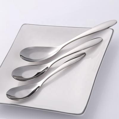 China High Quality Sustainable Metal Spoon 18/8 Stainless Steel Soup Spoon For Dinner, Rice, Dessert for sale