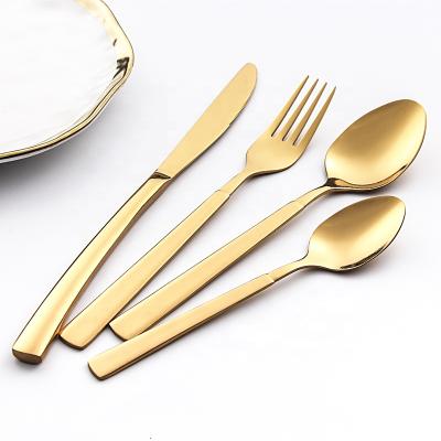 China Luxury Morden Stainless Steel Silverware Titanium Gold For Party Wedding for sale