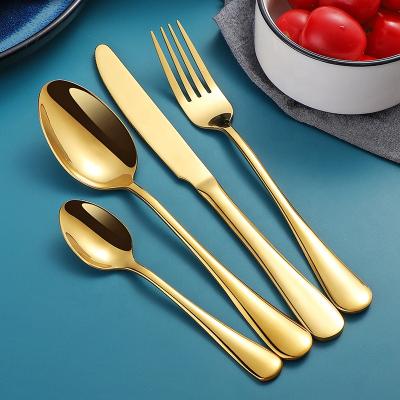 China Factory direct sale metal flatware viable hot fork spoon stainless steel cutlery tableware for sale