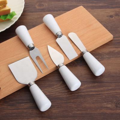 China Stainless Steel Cheese Tools Processed Cheese Spreader Knife Soft And Hard Cheese Butter Knife Set Viable for sale