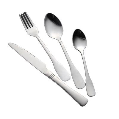 China Viable Wholesale Stainless Steel Dinnerware Restaurant Hotel Wedding Flatware Silverware Utensils Bulk for sale