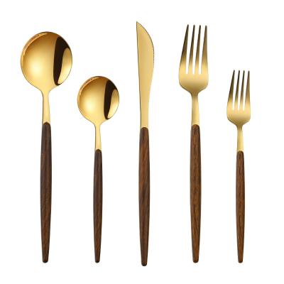 China Viable Mirror Polished Dinnerware Set Flatware Set Stainless Steel With Handle Cutlery Set Forks Spoons Knife for sale