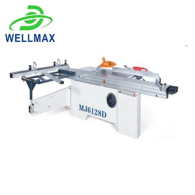 China Other Hot Sales of WELLMAX MJ6128D Sawing Machine 90 Degree Saw Blade Precision Sliding Table Saw for sale