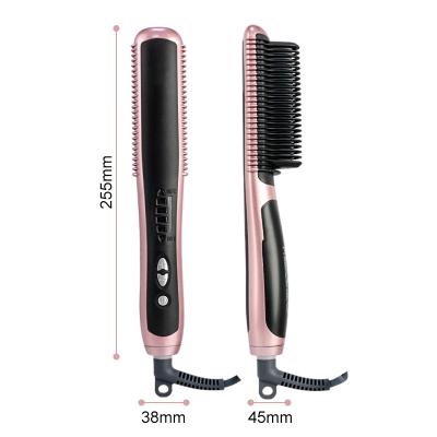 China Hot Selling PTC Iron Hair Comb Hair Curler Straightener Electric Hair Straightener Comb for sale