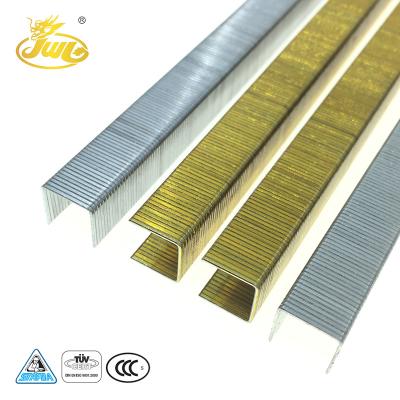 China Flat Stainless Or Galvanized 22GA Wire Nail U-Type Furniture Sofa Staple for sale