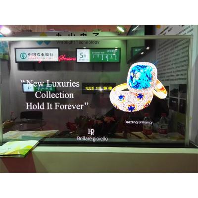 China 55inch Stand Alone Transparent Touch OLED Screen Advertising Display Custom for sale