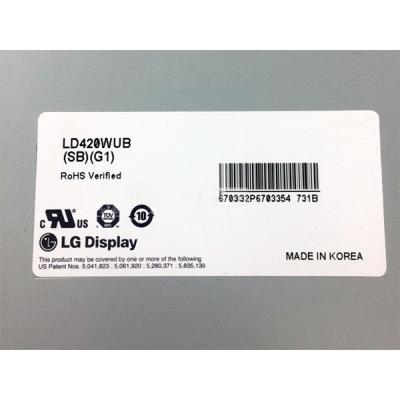 Китай Новая стена LD420WUB-SBG1 1920 (RGB) ×1080 FHD 52PPI Lcd видео- продается