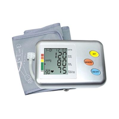 China Plastic Clear And Loud Talking Automatic Blood Pressure Monitor Arm Digital BP Machine With Fan Cuff For Home Use for sale