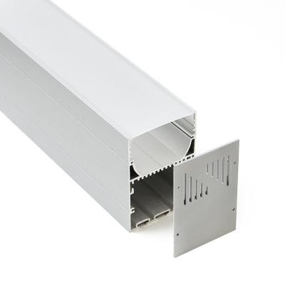 China Decorations Wall Recessed Aluminum Radiator Extruded Led Profile 60mm Wide With Driver Design For Led Strip Light for sale