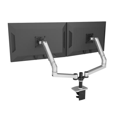 China High Quality Custom Easy Connection Screen Monitor Arm Stand Mount Holder Double Desk for sale