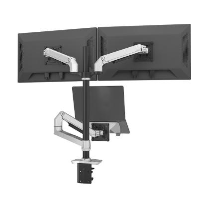 China Easy Installation Adjustable Tilt and Swivel Headless Sink Multi Monitor Arm Mount Desktop Stand for sale