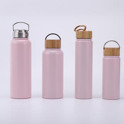 China Outdoor Climbing Thermos Carry Handle Sports Kettle Stainless Steel Cup Viable Space Wide Mouth Pot Customized for sale