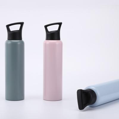 China Outdoor Climbing Thermos Carry Handle Sports Kettle Stainless Steel Cup Viable Space Wide Mouth Pot Customized for sale