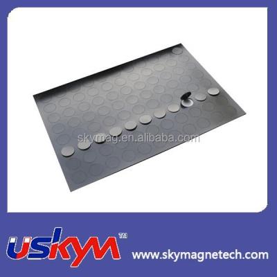 China Industrial Magnet Solf Flexible Magnetic Dots With Self Adhesive for sale