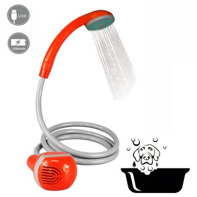 China Sustainable Dog Grooming Kit Handheld Electric Pet Shower Battery Operated Portable Dog Shower for sale