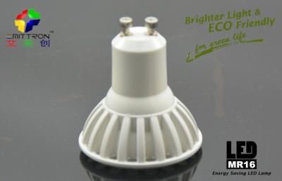 China 6W Plastic Type COB LED GU10 220V MR16 LED SpotLight High Lumen 480lm , High CRI 80 for sale