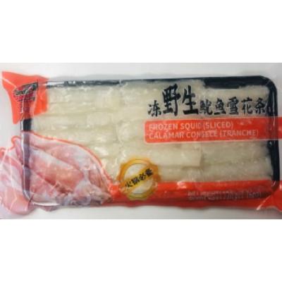 China Good quality nutritious wild squid snowflake strips frozen squid slice 220g wholesale for sale