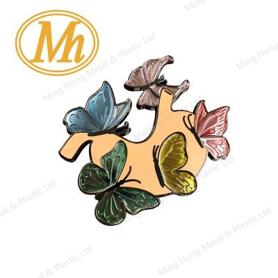 China Europe Reverse Pins Custom Hard Gold Plating Enamel Reverse Pins With Butterfly Clutch Die Struck Enamel Pins for sale