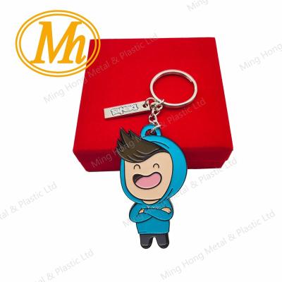 China Europe Metal Enamel Keychain Soft Shape Soft Metal Key Chains Enamel Key Chains for sale