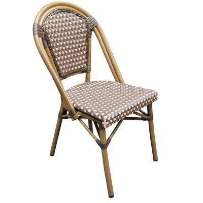 China Outdoor Rattan Sale L-135 French Restaurant Bistros UV Resistant All Weather Warm Weatherproof Chair for sale