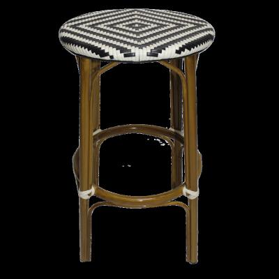 China Modern Round Cross Bar Chair Rattan Restaurant Stool Modern Product for sale