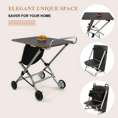 China Foldable High Quality Hotel Kitchen Equipment Dining Food Service Cart Table Chair for sale