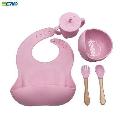 China BPA Free Reusable Baby Food Feeding Bowl Utensils Soft Silicone Suction Baby Bowl Freezer Safe Baby Feeding Bowl Set for sale