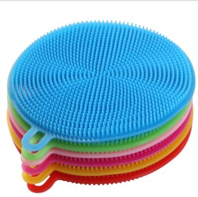 China Wholesale Universal Kitchenware Silicone Dish Washing Sponge Dish Brush Kitchen Viable for sale