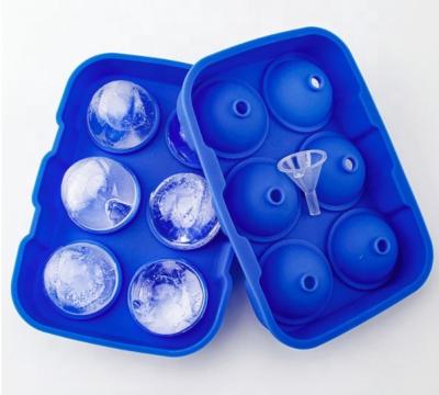 China Factory Stocked Customized Manufacturer Round Silicone Ice Ball Mold Flexible Silicone Ice Cube Tray for sale