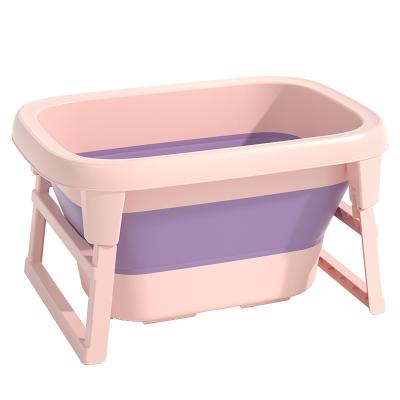 China Sustainable Wholesale Plastic Collapsible Anti Slip Portable Silicone Baby Dog Deep Free Tubs for sale