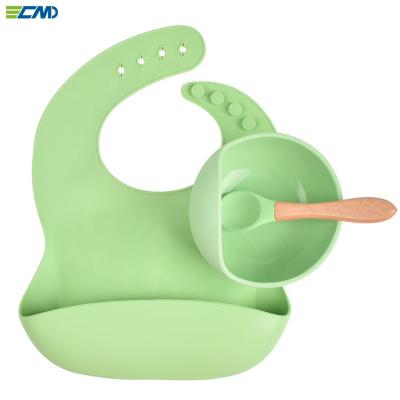 China Wholesale BPA Free Customized Infant Feeding Set Waterproof Silicone Baby Bib for sale