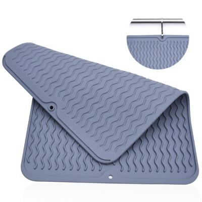 China Microfiber Baking Mat Set Kitchen Place Mat Table Mat Durable Large Size Waterproof Silicone Dish Mat Anti Drying Mat/Asphalt Pad for sale