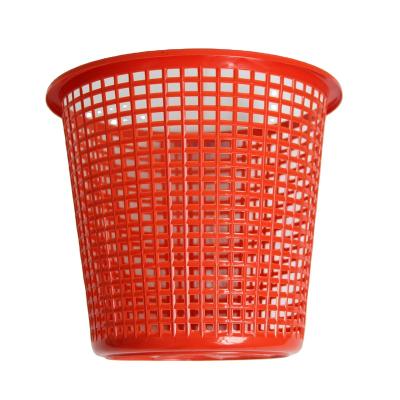 China Sustainable Plastic Waste Bin Trash Can And Hollow Bucket Without Lid Waste Bin Waste Bin For Bathrooms Kitchen Office for sale