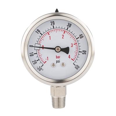 China Vacuum Pressure Gauge Stainless Steel Case 2.5