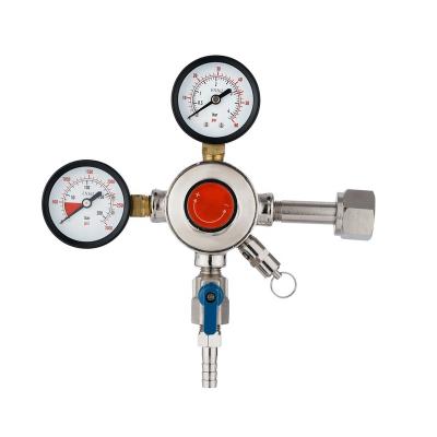 China Beer Double-Gauge 1-Way Beer Keg CO2 Machine UL-Certificated Pressure Regulator With CGA320 Inlet Connection for sale