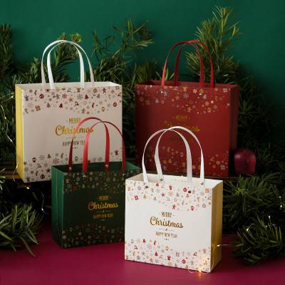 China Wholesale Price Recyclable Color Bag Tote Bag For Food Gift Clothing Shoes Christmas Customized Paper Bag for sale