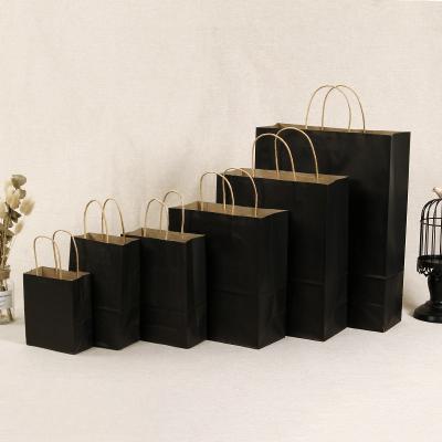 China Recyclable High Quality Private Label Wholesale Price Color Bag Packaging Bag For Food Paper Bag Gift Customized Fresh Black for sale