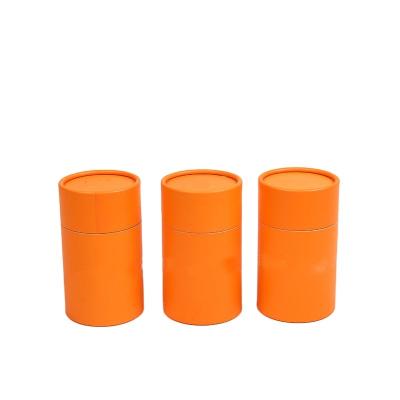 China Hot Selling New Product Orange Custom Food Grade Paper Packaging Tube Recyclable for sale