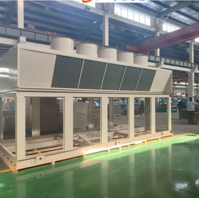 China Large Cooling Capacity Cold Room Condenser Customizable V Wave Type Fin for sale