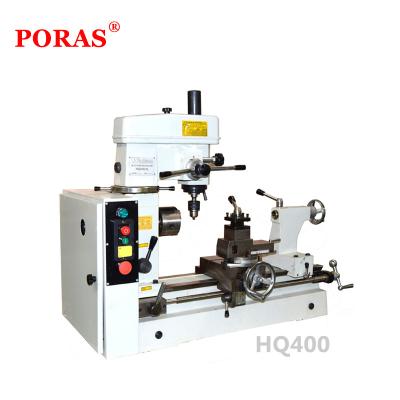 China Hotels High Precision Mini Lathe Machine Universal Manual Lathe Machine HQ400 Machine with Drilling and Milling Function for sale