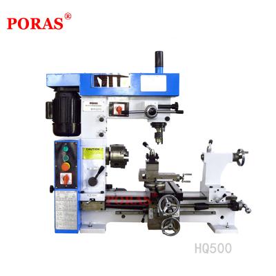 China Hotels Mini Lathe Milling Machine HQ500 Universal Lathe Combination Lathe Milling and Milling Machine for sale