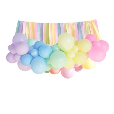 China Birthday Party Decoration Non-Toxic Colorful Crepe Paper Flame Rolls Balloons Latex Balloons Set for sale